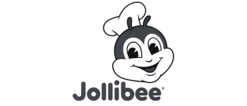 Jollibee logo featuring a smiling cartoon bee wearing a chef’s hat, with the word Jollibee in bold, rounded letters below the mascot.